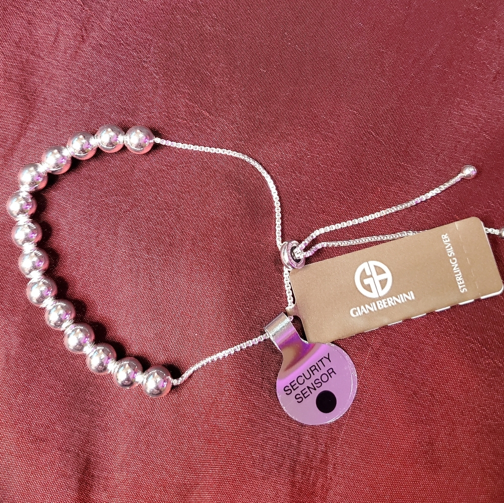 NWT Sterling Silver Giani Bernini Bead Bracelet